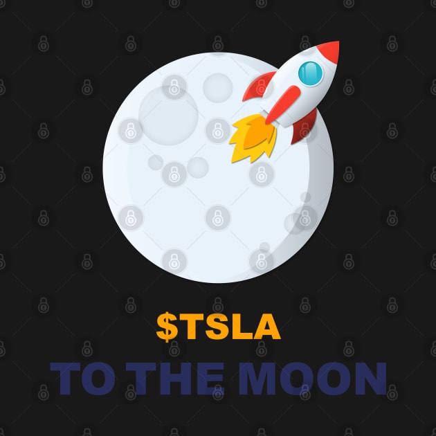 TSLA Fly to the moon by yphien