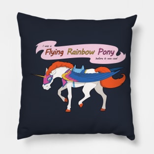 Flying Rainbow Pony Pillow