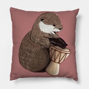 Otter plays the djemba Pillow