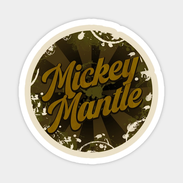 mickey mantle Magnet by varkoart