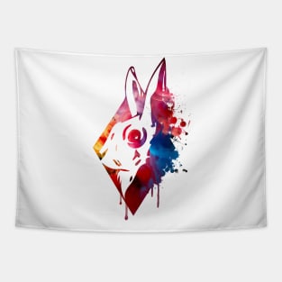 Colorful Rabbit Artwork Tapestry