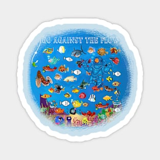 Against the Flow Christian Fish Tropical Summer Beach Ocean Magnet