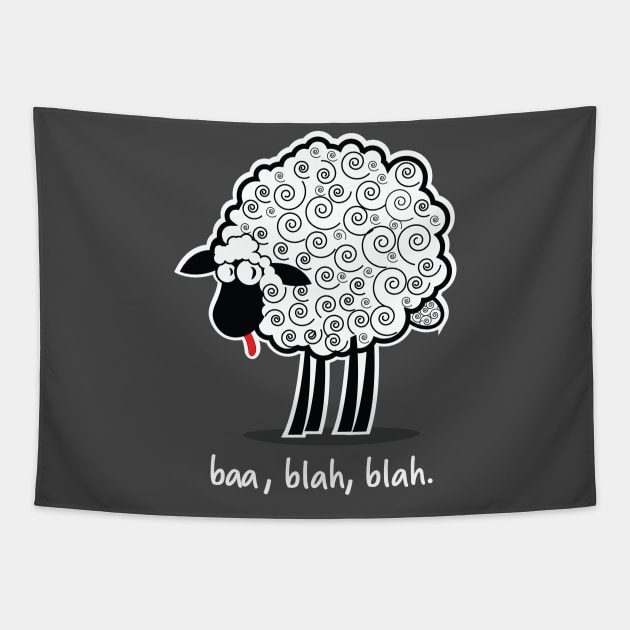 Baa, Blah, Blah Sheep Tapestry by chrayk57