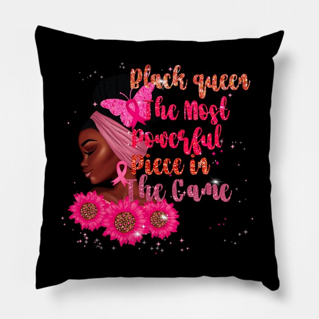 Black Queen The Most Powerful Piece in the Game Pillow by UrbanLifeApparel