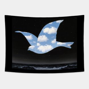 Rene Magritte Bird on Cloud Tapestry