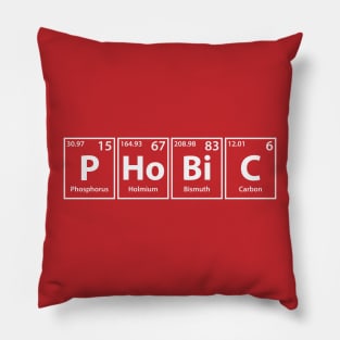 Phobic (P-Ho-Bi-C) Periodic Elements Spelling Pillow