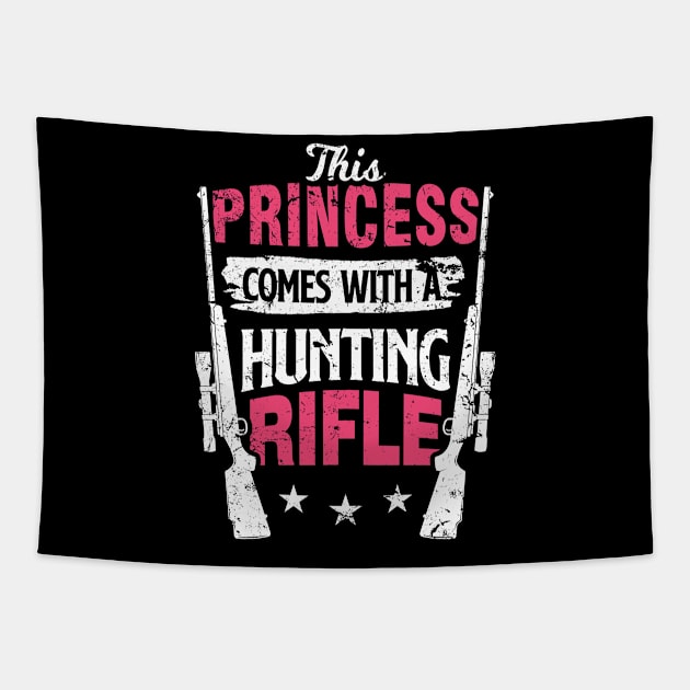 Hunting Girl This Princess Comes With A Hunting Rifle Tapestry by Tobias Store