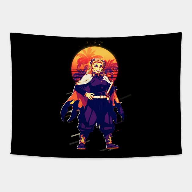 Kyojuro Rengoku Demon Slayer Tapestry by SiksisArt