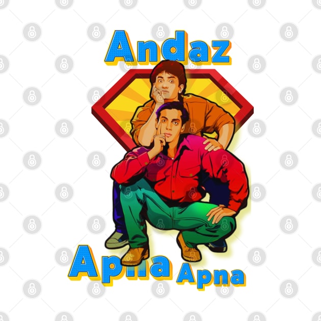 Andaz Apna Apna pop art l Bollywood movie l Desi l Indian movie pop art by Swag Like Desi