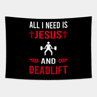 I Need Jesus And Deadlift Tapestry