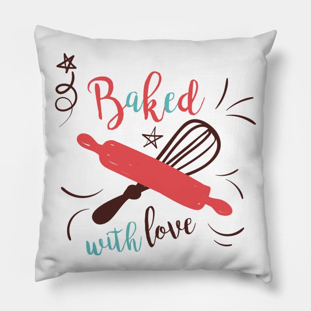 Baked with Love Pillow by SWON Design