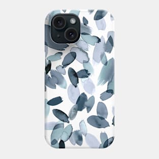 Pocket - WATERCOLOR PETAL STAINS BLUE GREYISH Phone Case