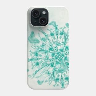 teal bouquet and butterflies Phone Case