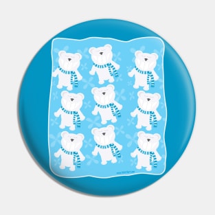 Smiling Polar Bears Pin