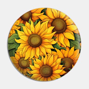 Radiant Sunflowers Pin