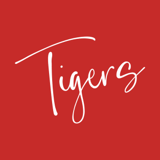 Tigers Script Typography Team Name T-Shirt