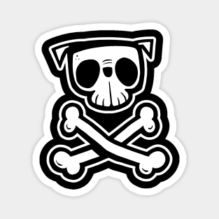 Pug Dog Skull and Crossbones Magnet