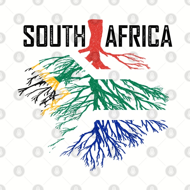 South Africa Roots South African Flag Gift by BraaiNinja