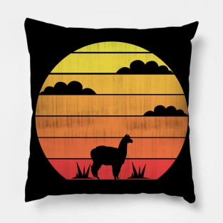 Summer Sun Alpaca Llama Pillow