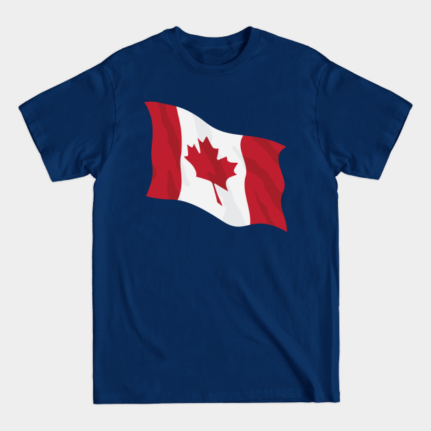 Disover Canada Waving Flag Illustration - Canada Flag - T-Shirt