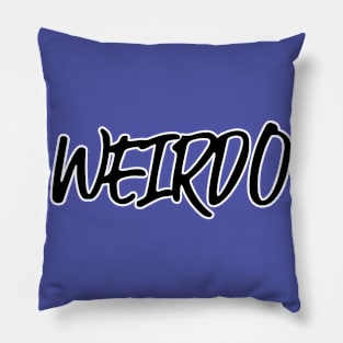 Weirdo - Basic Typography in White Pillow