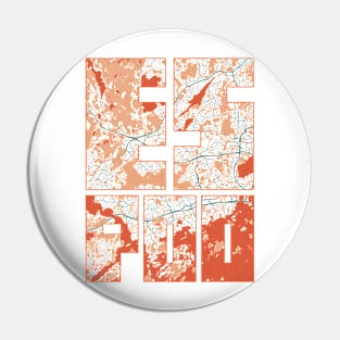 Espoo, Uusimaa, Finland City Map Typography - Bohemian Pin