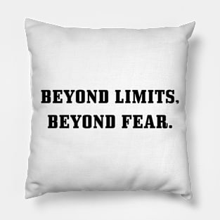 Beyond Limits Motivational T-Shirt Pillow