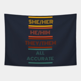 Pronouns t-shirt Tapestry