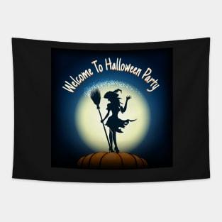 Halloween Party Invitation Poster Tapestry