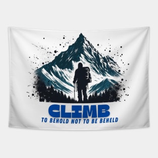 mountain climbing - behold world Tapestry