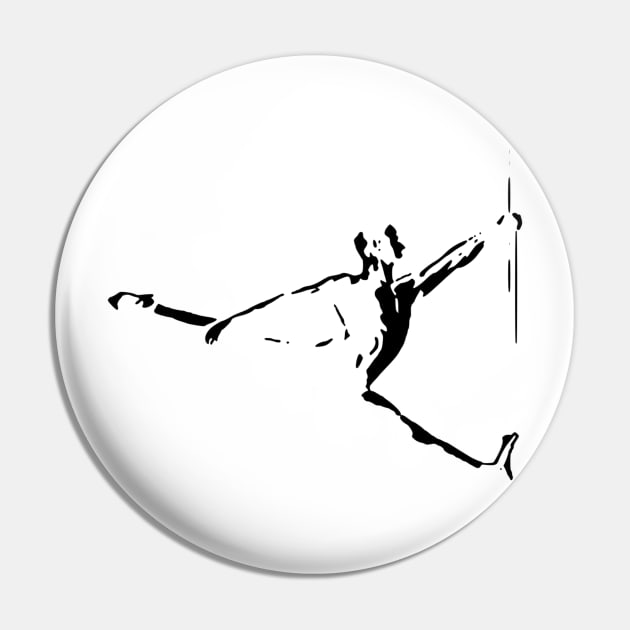 Aerialist Pole Dancer Male Pin by Libbygig