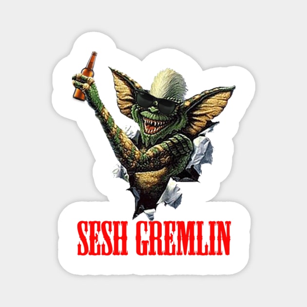 Sesh Gremlin Dudey Rhino Fan TShirt Magnet by Dudey Rhino