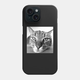 Cat Lover Gifts Black & White Design, Apparel, Home Decor Phone Case