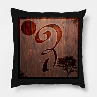 Wood Burned Unseen Rune Pillow