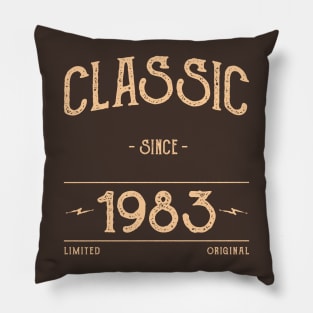 Classic Vintage 1983 Birthday Gift Pillow