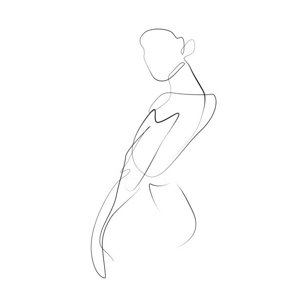 Female Nude Line Art by MisqaPi Design