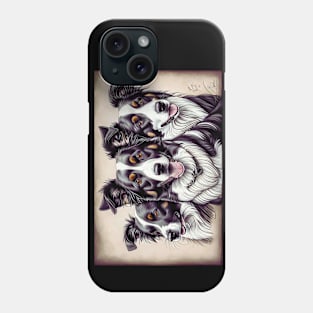 3 Border Collies Phone Case