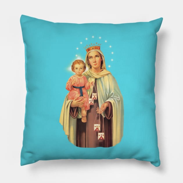 Our Lady of Mt. Carmel Pillow by starwilliams