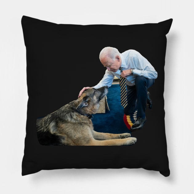 Major Biden Pillow by GrellenDraws