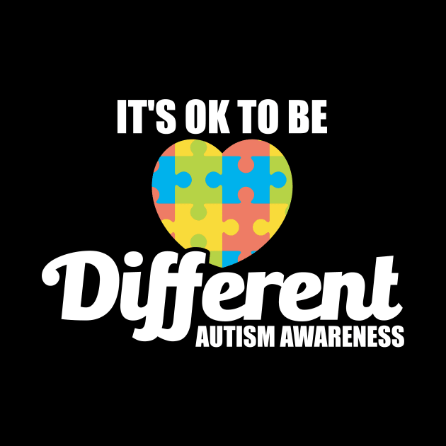 It's OK To Be Different Autism Awareness Heart by theperfectpresents