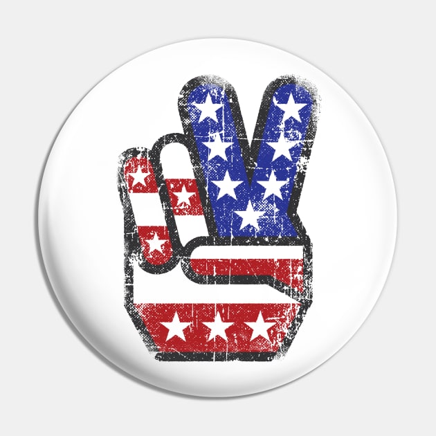 Peace Sign Fingers Pin by artbitz