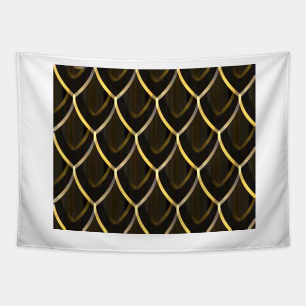 Dragon Scales Gold Tapestry by HIghlandkings