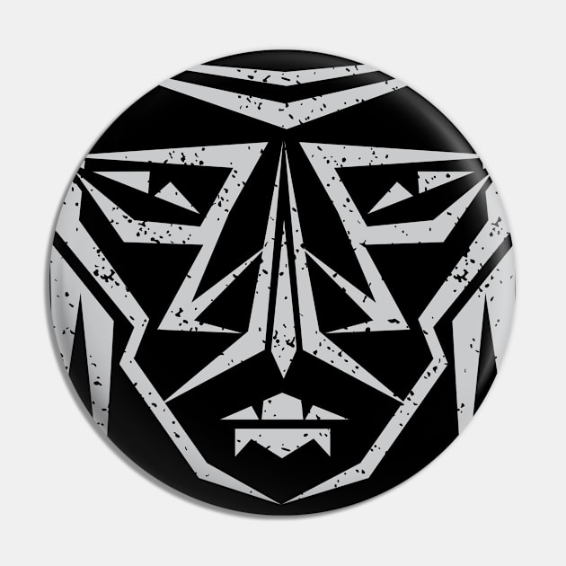 Esoteric Shaman Fantasy Mask Pin by jazzworldquest