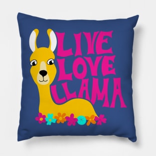 Live Love Llama Pillow