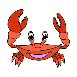 Cute Happy Red Crab Sea Animal T-Shirt