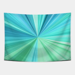 Burst of Blue and Green Tapestry