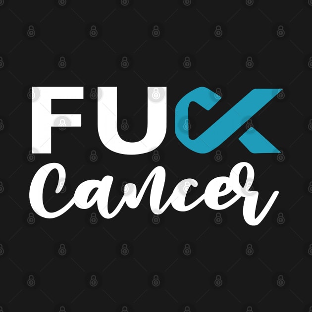 Ovarian Fuck Cancer Ribbon Awareness by toosweetinc