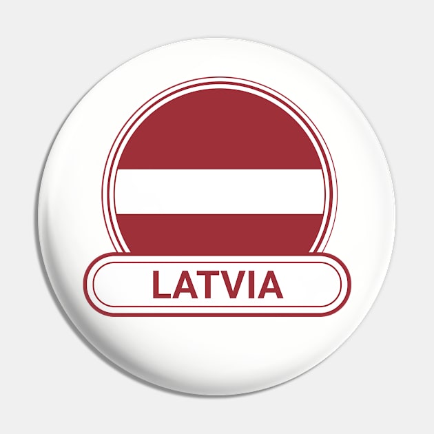 Latvia Country Badge - Latvia Flag Pin by Yesteeyear