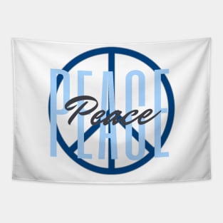 Blue Peace Design Tapestry