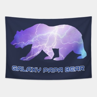 Galaxy Papa Bear Lighting Bolt Cool Impressive Birthday Gift Tapestry